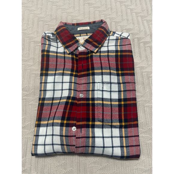 Original Penguin red plaid flannel button down size M - Picture 1 of 7